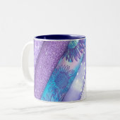 Lila & Blue Quilt Bolt Tasse (Vorderseite Links)