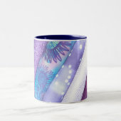 Lila & Blue Quilt Bolt Tasse (Mittel)