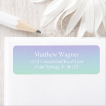 Lila Blue Rainbow-Rücksendeadresse