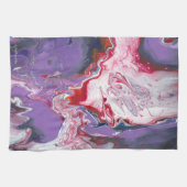 Lila Blue Red Orange Abstrakt Geschirrtuch (Horizontal)