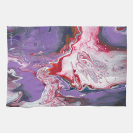 Lila Blue Red Orange Abstrakt Geschirrtuch