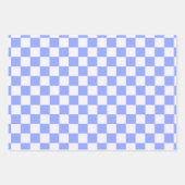 Lila Blue Retro 60er 70er Geometric Heart Romantic Geschenkpapier Set (Vorderseite 2)