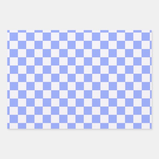 Lila Blue Retro 60er 70er Geometric Heart Romantic Geschenkpapier Set (Vorderseite 2)