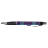 Lila Blue Scottish Tartan Kariert Personalisiert Kugelschreiber (Unterseite)