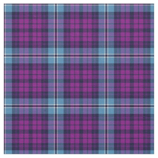 Lila Blue Scottish Tartan Kariert Stoff (Nahaufnahme)