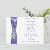 Lila Blue Silver Infinity Brautparty Einladung (Stehend Vorderseite)