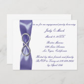 Lila Blue Silver Infinity Engagement Party (Vorne/Hinten)