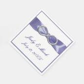 Lila Blue Silver Infinity Paper Napkins Serviette (Ecke)