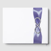 Lila Blue Silver Infinity Wedding Guestbook Gästebuch (Rückseite)