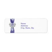 Lila Blue Silver Swans adressieren Labels (Vorne)