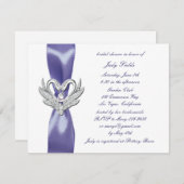 Lila Blue Silver Swans Brautparty (Vorne/Hinten)