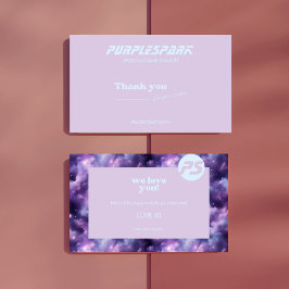 Lila Blue Small Business Dankeskarte