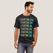 Lila Blue Triathlon Triathlete T-Shirt (Vorne ganz)