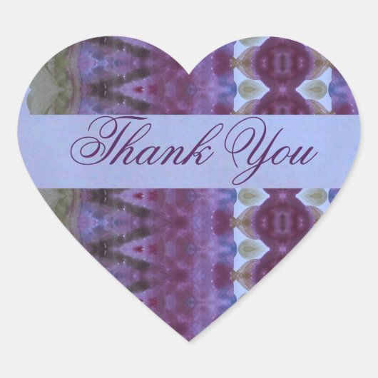 Lila Blue und Mauve Herz-Aufkleber (Vorderseite)