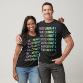 Lila Blue Watching TV T-Shirt (Unisex)