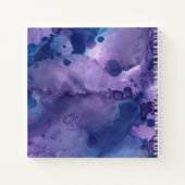 Lila Blue Watercolor Personalisiert Sketchbook Notizblock (Rückseite)