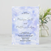 Lila Blue Wedding Einladungen (Stehend Vorderseite)