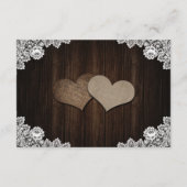 Lila Blue Wedding Hotel Unterkunftskarten Begleitkarte (Rückseite)