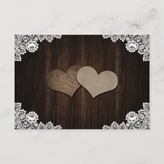 Lila Blue Wedding Hotel Unterkunftskarten Begleitkarte (Rückseite)