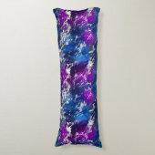 Lila Blue White aus Marmor Seitenschläferkissen (Vorderseite Vertikal)