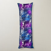 Lila Blue White aus Marmor Seitenschläferkissen (Rückseite (Vertikal))