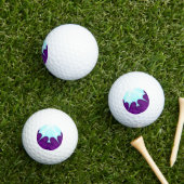 Lila Blue White gemustert Golf Ball - einzigartig (Insitu Gras)