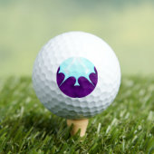 Lila Blue White gemustert Golf Ball - einzigartig (Insitu T-Shirt)