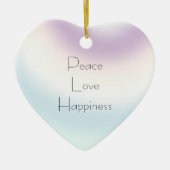 Lila Blue White Ombre Keramik Ornament (Vorne)