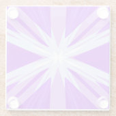 Lila Blue White Sternexplosion Star Festlich Glasuntersetzer (Rückseite)