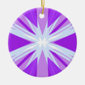 Lila Blue White Sternexplosion Star Festlich Keramik Ornament (Vorne)