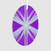Lila Blue White Sternexplosion Star Festlich Ornament (Vorderseite)