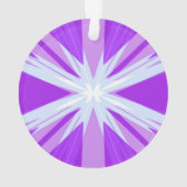 Lila Blue White Sternexplosion Star Festlich Ornament (Rückseite)