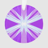 Lila Blue White Sternexplosion Star Festlich Ornament (Vorderseite)