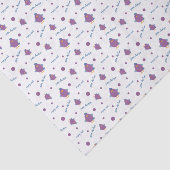 Lila- & Blue Yarn-Hühner Gemustert Seidenpapier (Ausschnitt)