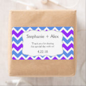 Lila & Blue Zickzack Water Flasche - passen Sie si (Insitu)