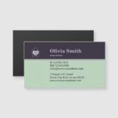 Lila & Blue Zuhause Care Business Card Magnet (Vorne/Hinten)