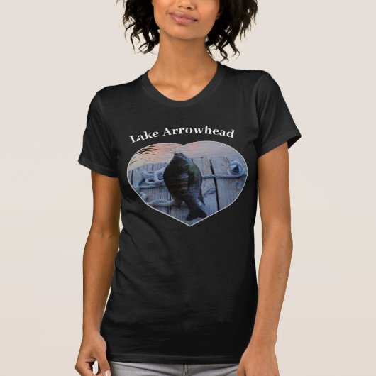 Lila Bluegill Fish Foto Herzstück Arrowhead Lake T-Shirt (Vorderseite)