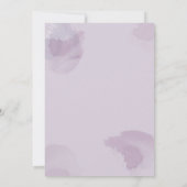 Lila Blues Blush Botanisches Script-Brautparty (Rückseite)