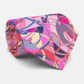 Lila, Blues farbig Abstrakt Krawatte (Gerollt)