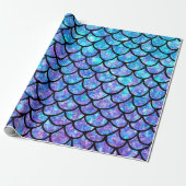 Lila & Blues Mermaid Scales Geschenkpapier (Ungerollt)