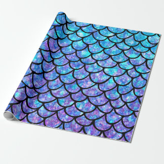 Lila & Blues Mermaid Scales Geschenkpapier