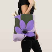 Lila blühende moderne Tote-Tasche – Fette botanisc Tasche (Von Nahem)