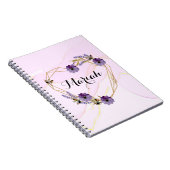 Lila blühender Garten Notizblock (Rechte Seite)