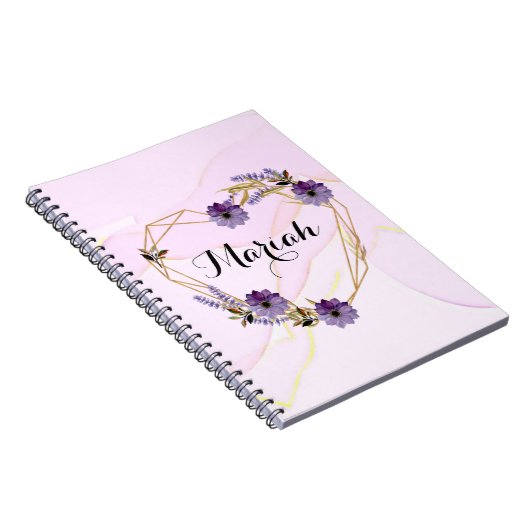 Lila blühender Garten Notizblock (Rechte Seite)