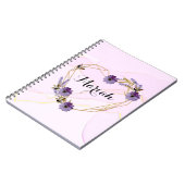 Lila blühender Garten Notizblock (Linke Seite)
