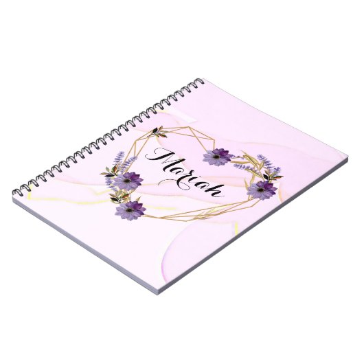 Lila blühender Garten Notizblock (Linke Seite)