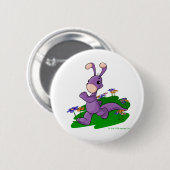 Lila Blumaroo, das durch Roo Insel marschiert Button (Vorne & Hinten)