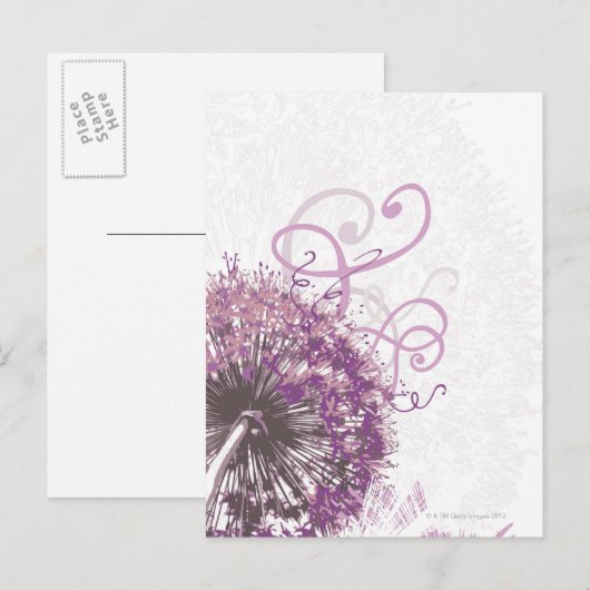 LILA BLUME 3 POSTKARTE (Vorne/Hinten)