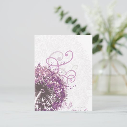 LILA BLUME 3 POSTKARTE (Stehend Vorderseite)