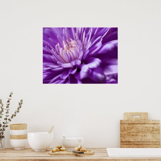 Lila Blume Abstraktes Poster (Küche)